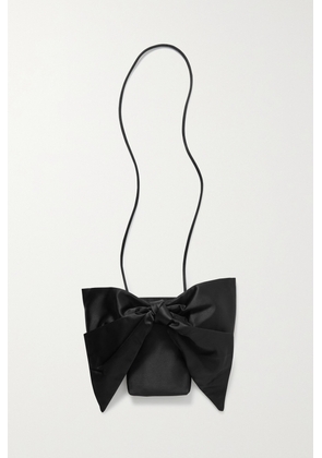 Loeffler Randall - Violet Bow-embellished Satin Shoulder Bag - Black - One size