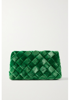 Loeffler Randall - Aviva Woven Velvet Clutch - Green - One size