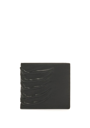 Alexander McQueen embossed rib cage leather wallet - Black