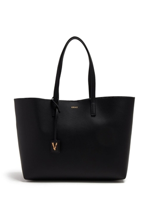 Versace Virtus leather tote bag - Black