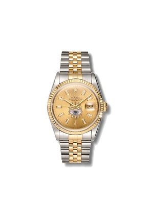 Jacquie Aiche pre-owned customised Rolex Oyster Perpetual Datejust 34mm watch - Gold