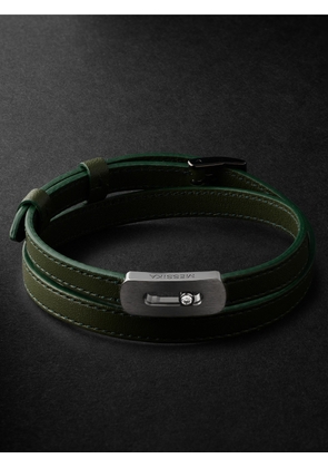 Messika - My Move Graphite Titanium, Diamond and Leather Bracelet - Men - Green - XL