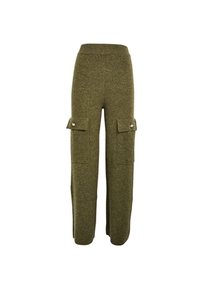 Izaak Azanei Merino-Wool Cashmere Embellished Cargo Trousers