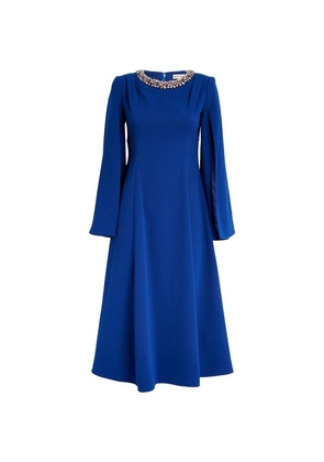 Mary Katrantzou Embellished-Neckline Lilium Midi Dress