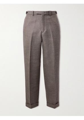 Beams Plus - Straight-Leg Checked Wool Suit Trousers - Men - Gray - S