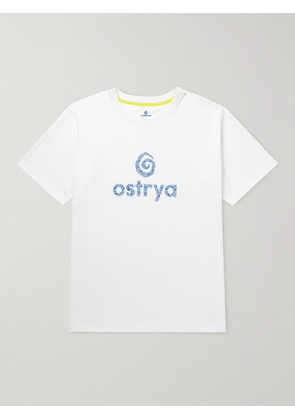 OSTRYA - Logo-Print Organic Cotton-Blend Recycled-Jersey T-Shirt - Men - White - XS