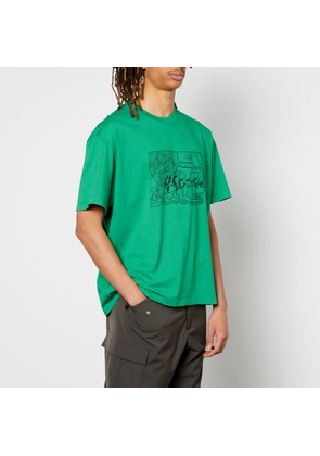 4SDesigns Men's Landscape Motif T-Shirt - Green - M