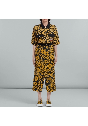 Marni X Carhartt Floral-Print Canvas Midi Skirt - XS