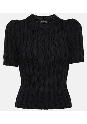 Tom Ford Ribbed-knit virgin wool T-shirt