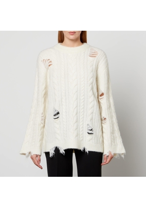 Holzweiler Baharia Distressed Cable-Knit Jumper - M