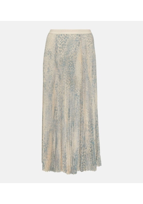 Balenciaga Printed pleated midi skirt