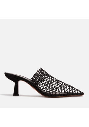 Neous Bophy Mesh and Leather Heeled Mules - UK 4