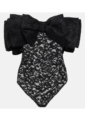 Rotate Bow-detail lace bodysuit