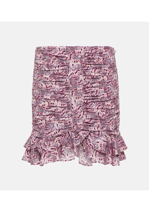 Isabel Marant Milendi ruffled silk-blend miniskirt