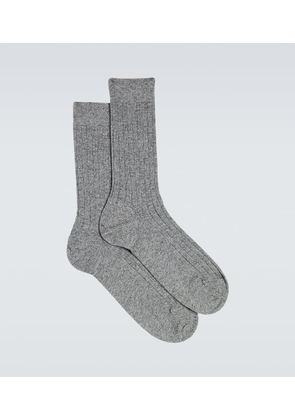 Sunspel Ribbed-knit cashmere socks