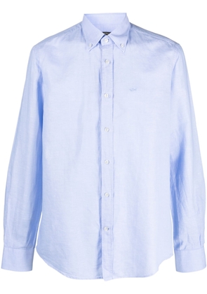 Paul & Shark cotton-linen-blend shirt - Blue