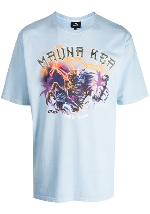 Mauna Kea logo-print cotton T-shirt - Blue