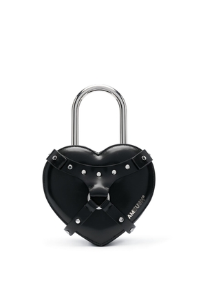 AMBUSH Bondage Heart Padlock clutch bag - Black