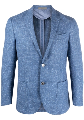 Corneliani single-breasted wool blazer - Blue