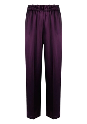 Forte Forte high-waist satin trousers - Purple