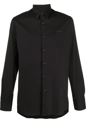 Prada double logo patch shirt - Black