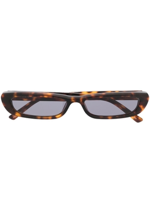 Linda Farrow x The Attico Thea square-frame sunglasses - Brown