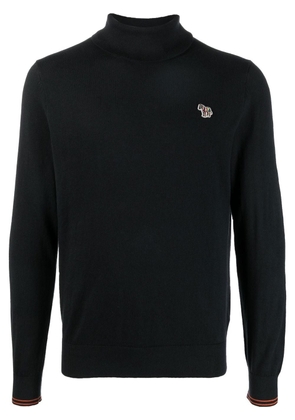 PS Paul Smith logo-patch roll neck jumper - Black