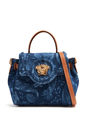 Versace La Medusa Barocco denim tote bag - Blue