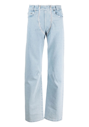 GmbH straight-leg double-zip jeans - Blue