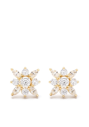CARAT* LONDON Snowflower crystal stud earrings - Gold