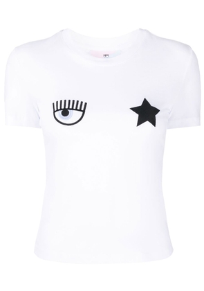 Chiara Ferragni emboidered-motif short-sleeve T-shirt - White