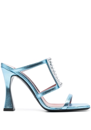 Les Petits Joueurs Hoya 110mm crystal-embellished sandals - Blue