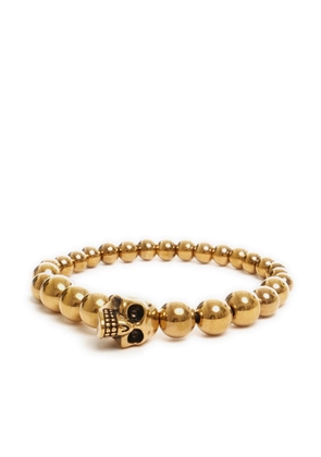 Alexander McQueen Skull Ball beaded bracelet - Gold