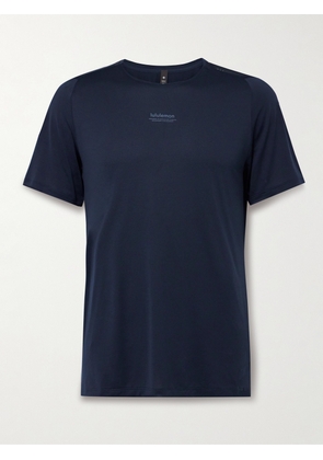 Lululemon - Slim-Fit Logo-Print Recycled-Jersey T-Shirt - Men - Blue - S