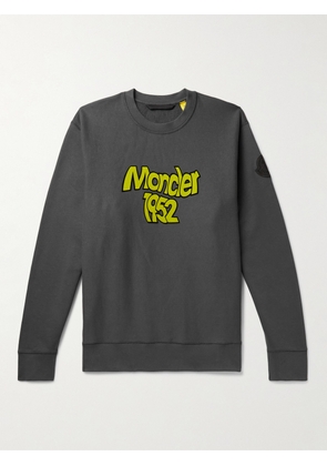 Moncler Genius - 2 Moncler 1952 Logo-Flocked Cotton-Jersey Sweatshirt - Men - Gray - S