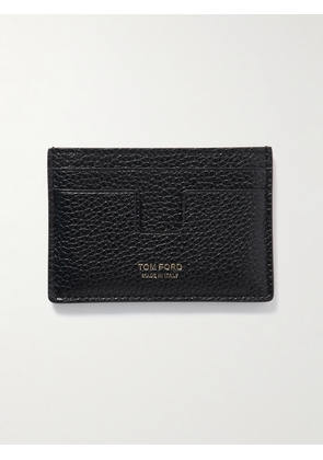 TOM FORD - Colour-Block Full-Grain Leather Cardholder - Men - Black