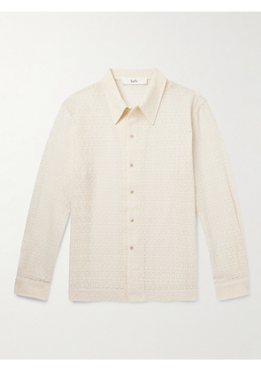 Séfr - Jagou Crocheted Cotton Shirt - Men - Neutrals - S