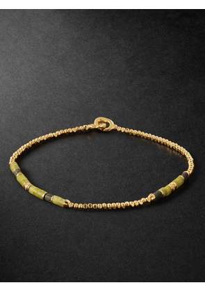 MAOR - Creosote 18-Karat Gold, Jade and Diamond Beaded Bracelet - Men - Gold - S