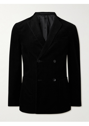 Mr P. - Double Breasted Cotton and Cashmere-Blend Corduroy Blazer - Men - Black - 36