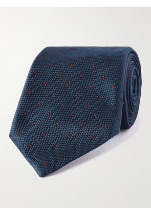 Brunello Cucinelli - 8cm Polka-Dot Silk Tie - Men - Blue