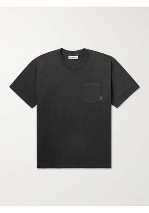 Cherry Los Angeles - Logo-Appliquéd Garment-Dyed Cotton-Jersey T-Shirt - Men - Black - XS