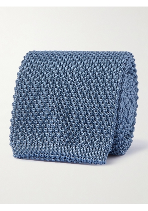 Brunello Cucinelli - 6cm Knitted Silk Tie - Men - Blue