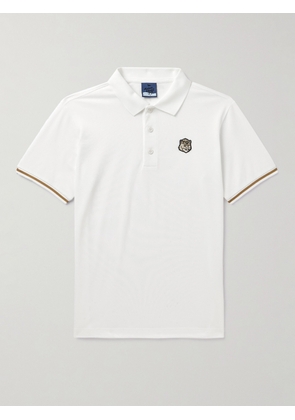 Maison Kitsuné - Foxhead Logo-Appliquéd Cotton-Piqué Golf Polo Shirt - Men - Neutrals - M