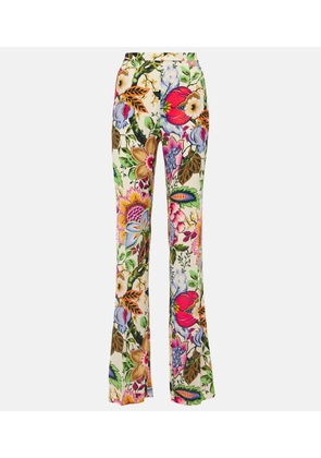 Etro High-rise floral straight pants