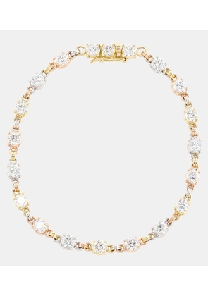 Spinelli Kilcollin Aysa 18kt yellow, rose, and white gold tennis bracelet with diamonds