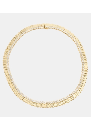Suzanne Kalan 18kt gold tennis necklace with diamonds