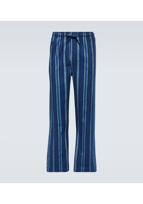 Derek Rose Kelburn striped cotton pajama pants