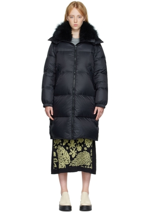 Yves Salomon - Army Black Quilted Down Coat