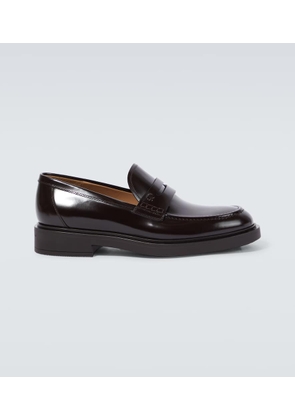 Gianvito Rossi Harris leather penny loafers