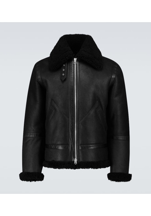 Acne Studios Leather and shearling aviator jacket